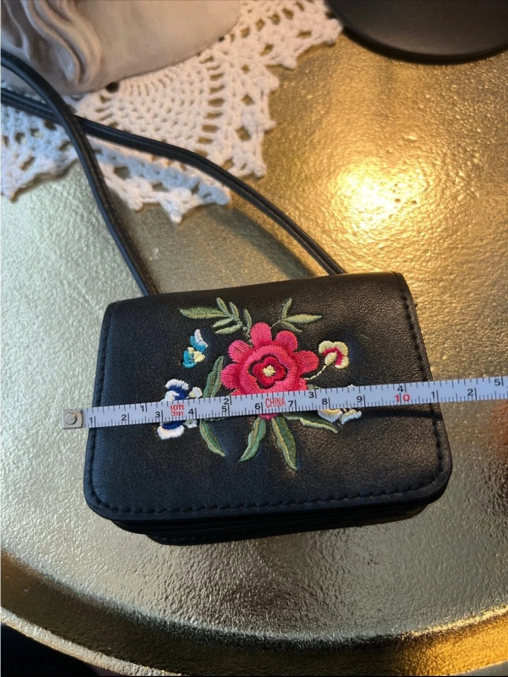 Vintage Embroidered Child’s crossbody purse